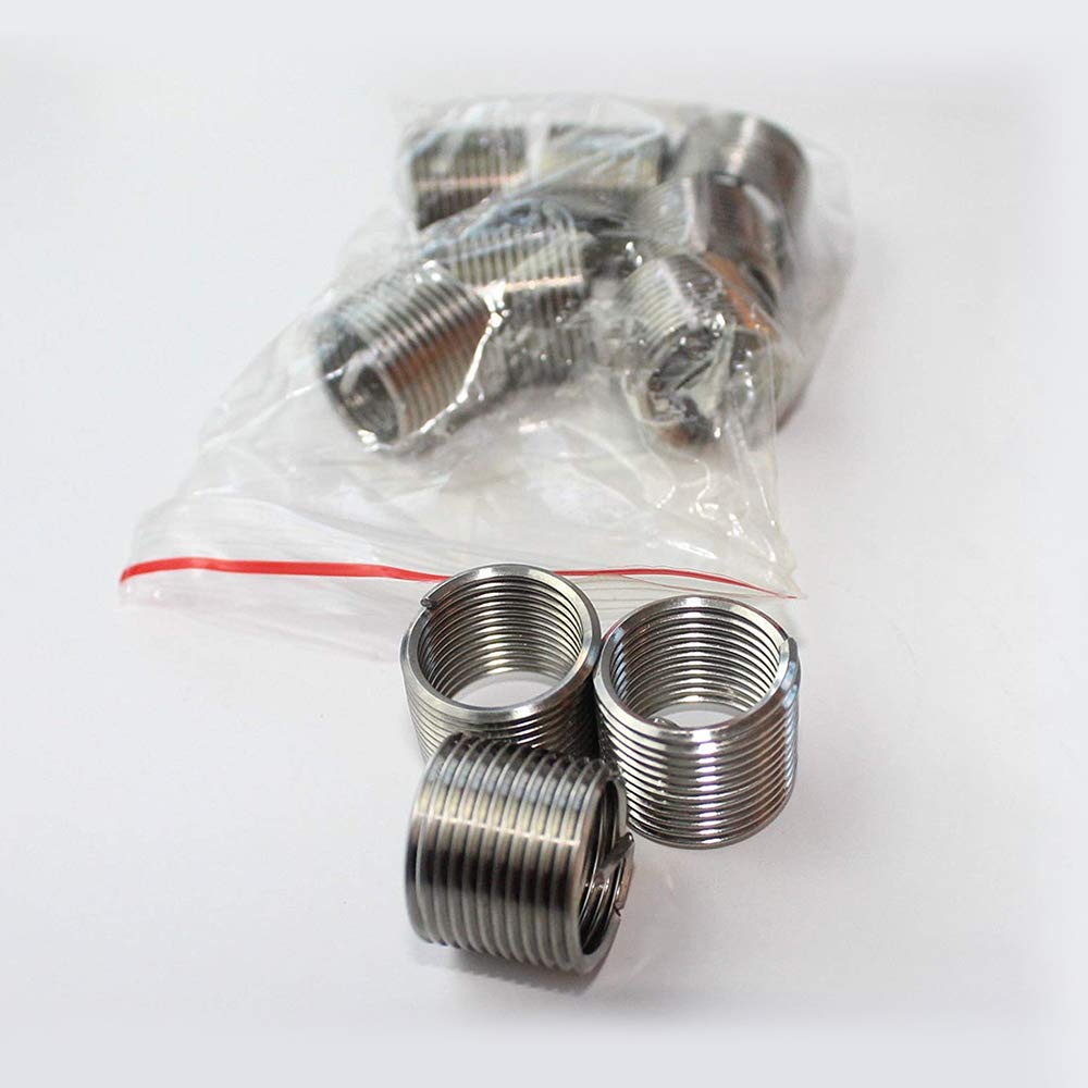 20 pz Kit di Inserto di Riparazione Filettatura Metrica M5 M6 M8 M10 M12 M14 Helicoil Car Pro Bobina Strumento M10 x 1.25
