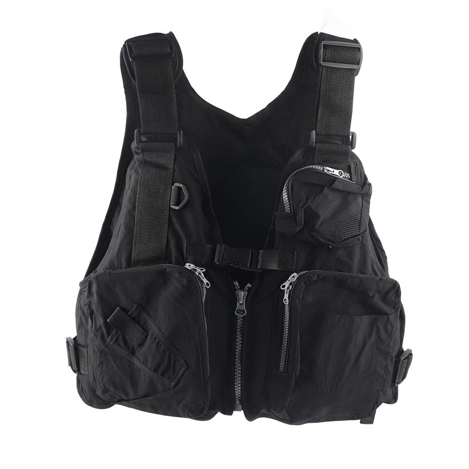 Yinhing Fishing Life Jacket Fishing Vest Life Saving Vest for Men Women with 2 Large Pockets Waterproof Nylon Reflective Band Adjustable Straps Back Storage Bag
