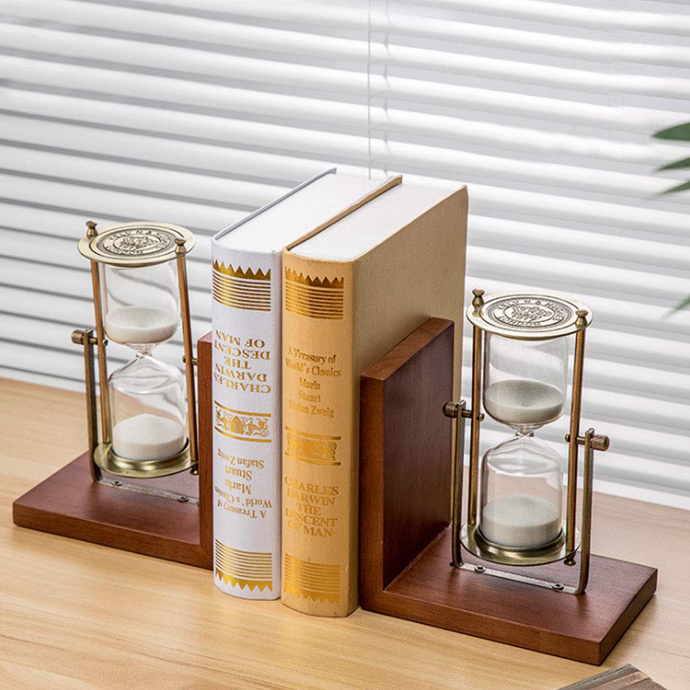 Sanduhr, Vintage-Sanduhr für Büro, Wohnzimmer und Schlafzimmer, 2 Stück, 15 x 10 x 18 cm, sicheres, glasfreies Material, langlebige Heimdekoration