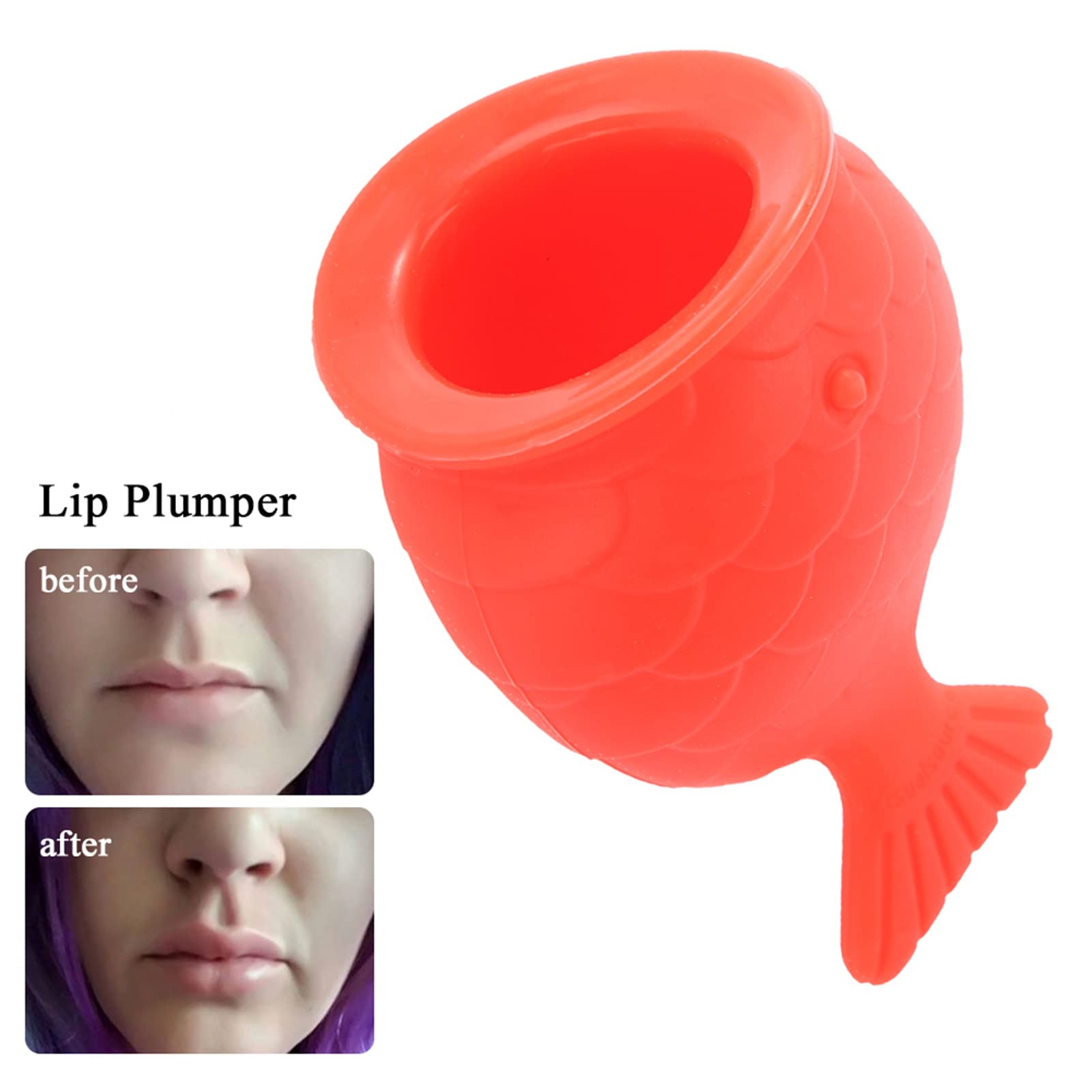 Lip Plumper, Donne Portatile A Forma di Pesce Lip Plumper Dispositivo Sexy Lip Enhancer Fast Lip Booster Il Ventosa Veloce per Le Donne Bocca Imbronciata Perfetta e Labbra Sexy di Lip Plumper