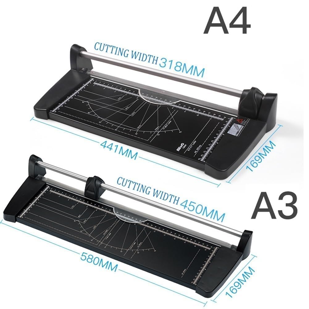 Recortadora de papel de escritorio con regla y hoja de repuesto; ancho de corte de 31,8-60 cm; ideal para álbumes de recortes, fotos y papel de manualidades de hasta A3