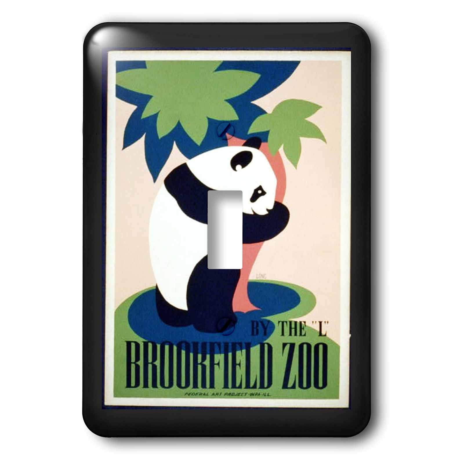 Interrupteur à baïonnette Panda WPA plaque de finition interrupteur décoratif retro 3dRose