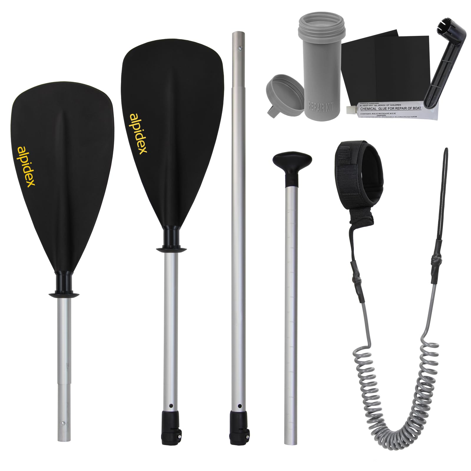 ALPIDEX Stand Up Paddle Board 320x76x15 cm Sup Gonflable iSup Sac à Dos Pagaie Pompe Double Action Laisse 200 kg