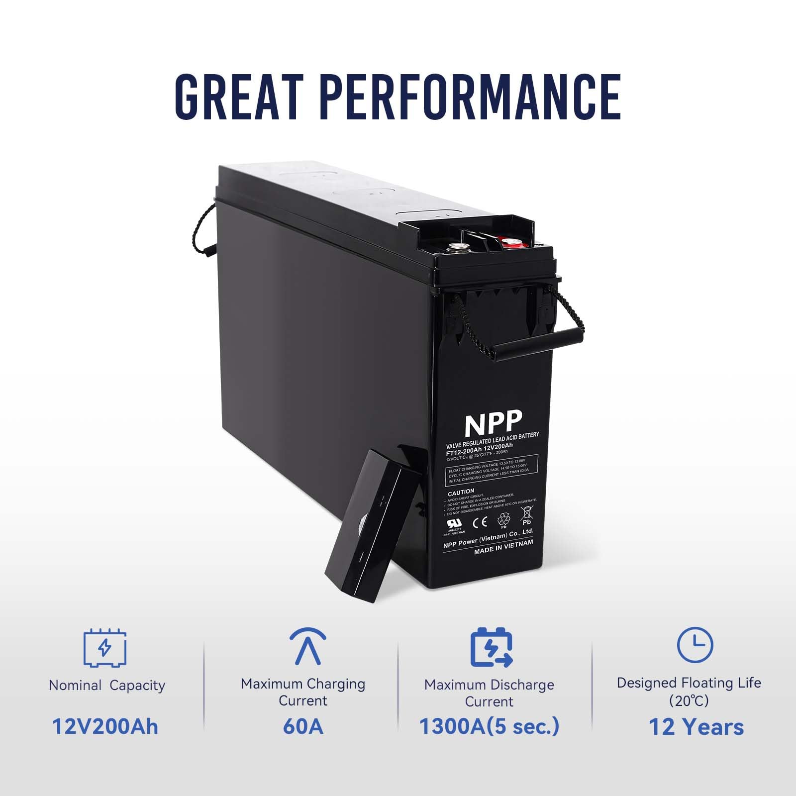 Amazon.com: NPP FT12-200AH Deep Cycle AGM Rechargeable 12V 200Ah