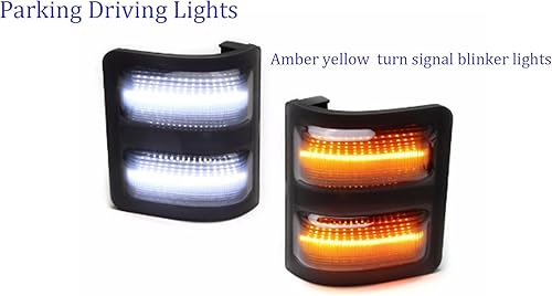 Miniatura 2 de 2 luces LED marcadoras para espejo lateral compatibles con Ford F250 F350 F450 F550 Super Duty 2008 a 2016, señal de giro 7C3Z-13776-A 7C3Z-13776-B