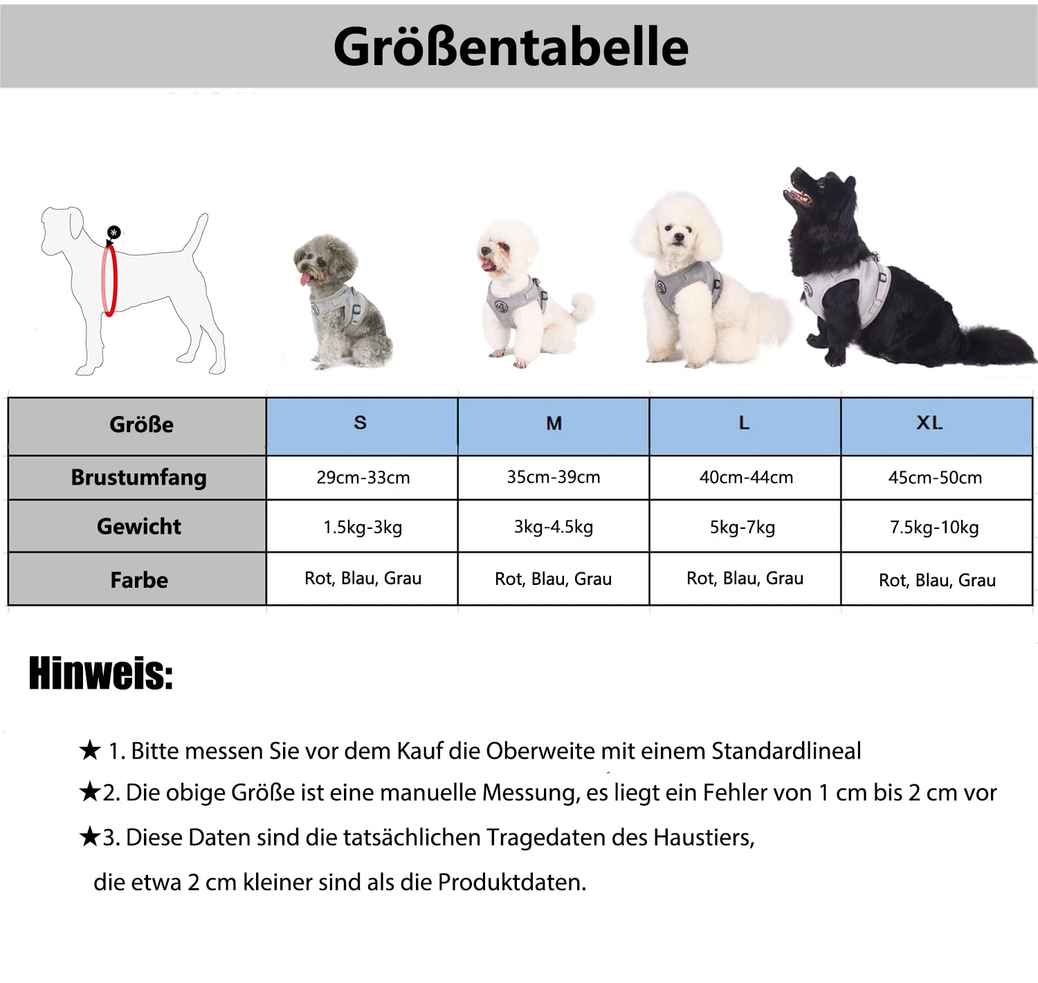 BlissBud Hundegeschirr Set Mit Leine & Tasche – Vorderweste In Blau, Größe S 🦮