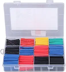 Kit de tubos termorretráteis de 800 peças, tubo de isolamento elétrico industrial para reparo de fios de cabo