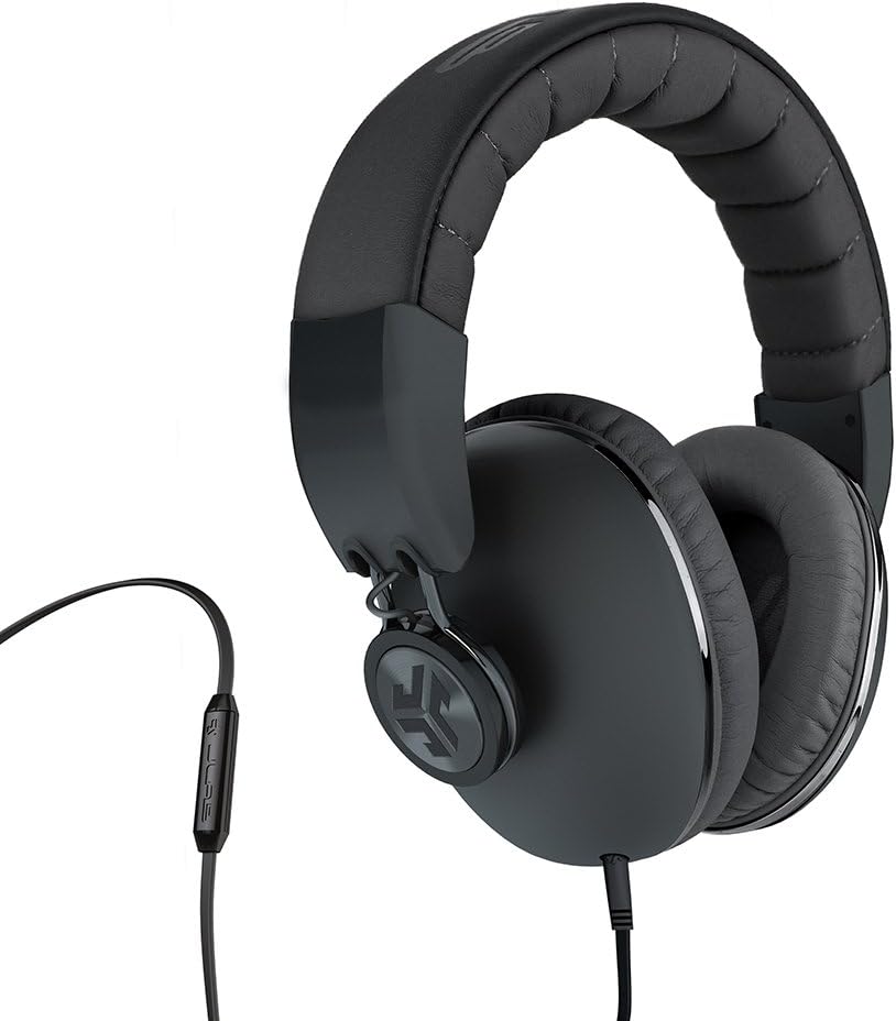 Audio Bombora Over-Ear Headphones with Universal Mic, Matte Black/Gunmetal
