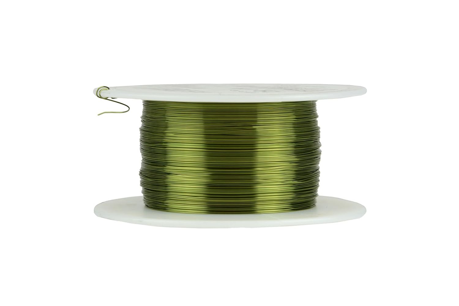 TEMCo 25 AWG Copper Magnet Wire - 1.5 lb 1493 ft 155°C Magnetic Coil Green