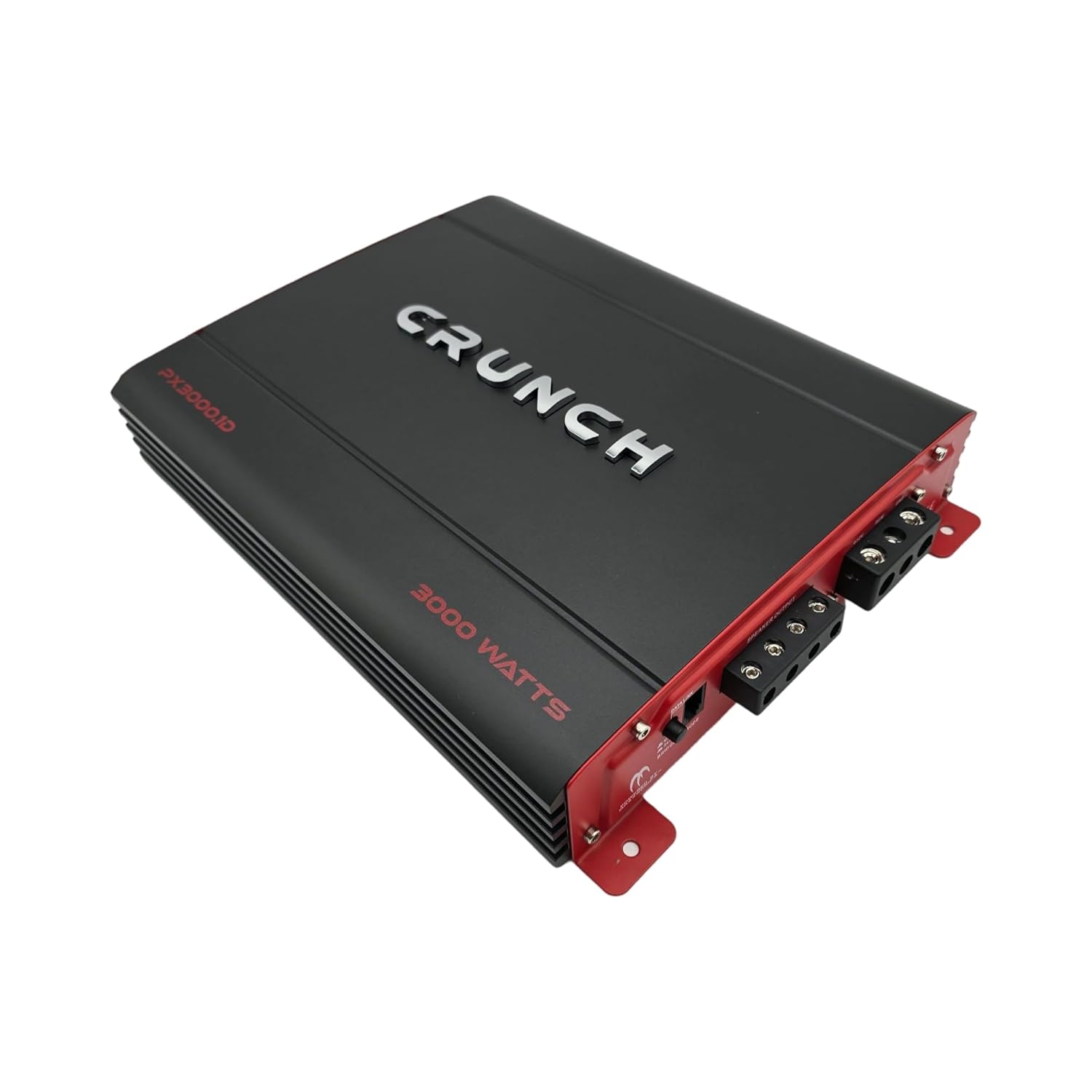 Crunch PX-3000.1D 3000W Monoblock Class-D Car Amplifier, 1-Ohm Stable, Variable Low-Pass, 45Hz Bass Boost, Subsonic Filter, Bass Remote Included