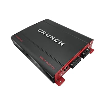 سحق PX-3000.1 D 3000 W مونوبلوك الفئة-D سيارة مكبر للصوت، 1-Ohm مستقرة، متغير منخفض-باس، 45 هرتز باس دفعة، مرشح دون سرعة الصوت، باس البعيد وشملت