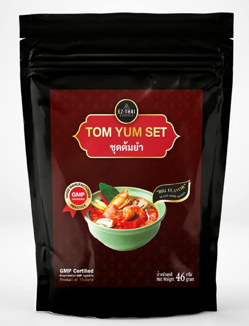 Wholesales Tom Yum Set 1.62 ounce 1serve Chili Paste Sauce, Tomyum Instant Powder, Thai Spicy Dried Herb - Dried Kaffir Lime Leaves, Dried Galangal, Dried Lemongrass, Starter Spice Set (1.62 Ounce, 10)