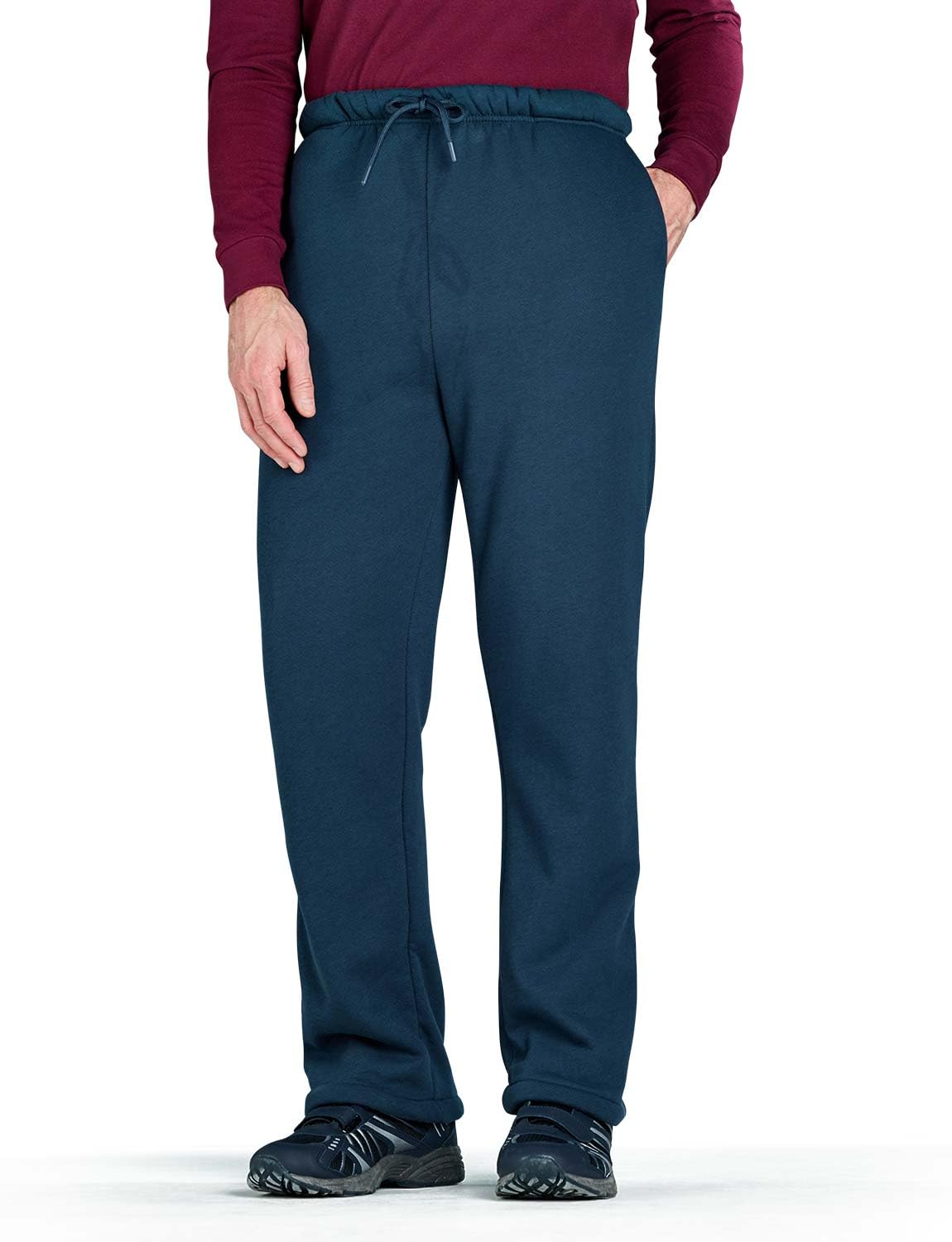 Pegasus Men's Navy Sherpa-Lined Knitted Jogging Bottoms - S 27" R 29" L 31" XL 33"
