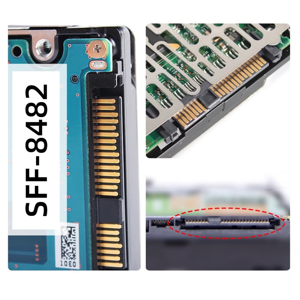 NFHK SFF-8482 Adaptateur Raid pour disque dur SAS 29 broches vers USB 3.0 5 Gbit/s avec chipset et port d'alimentation (nécessite une alimentation 12 V/ 3 A