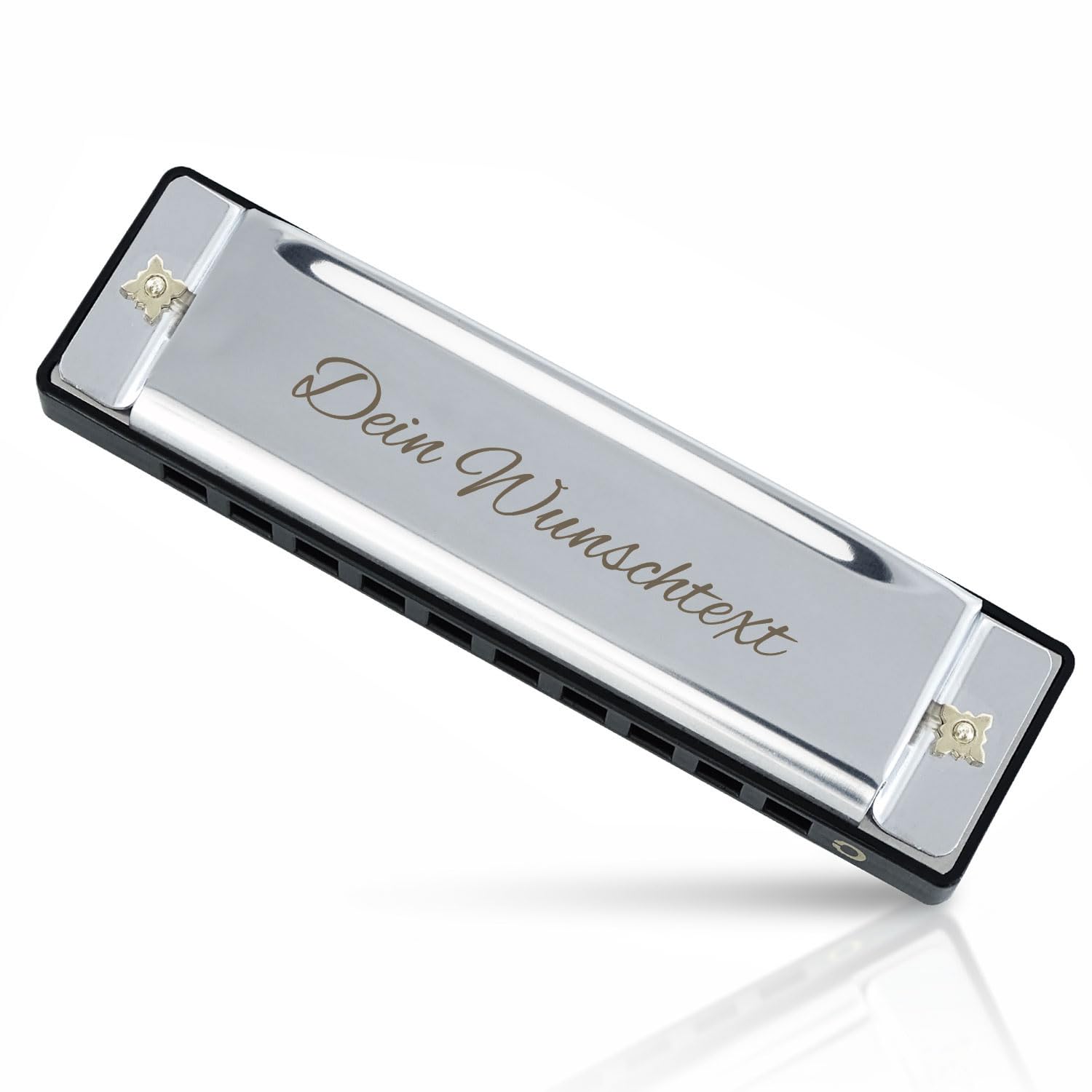 keepdrum KDBHC Bluesharp Mundharmonika C-Dur mit personalisierter Gravur