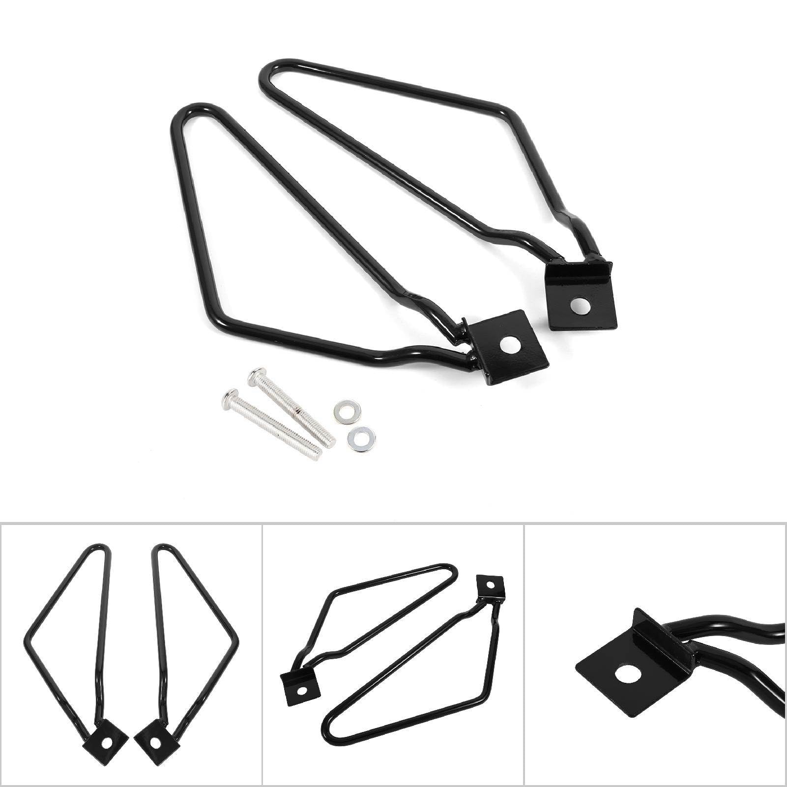 Zerone Uchwyt do sakwy motocyklowej 2x Uchwyt do sakwy motocyklowej czarny do XL883/1200 HD1450/1584