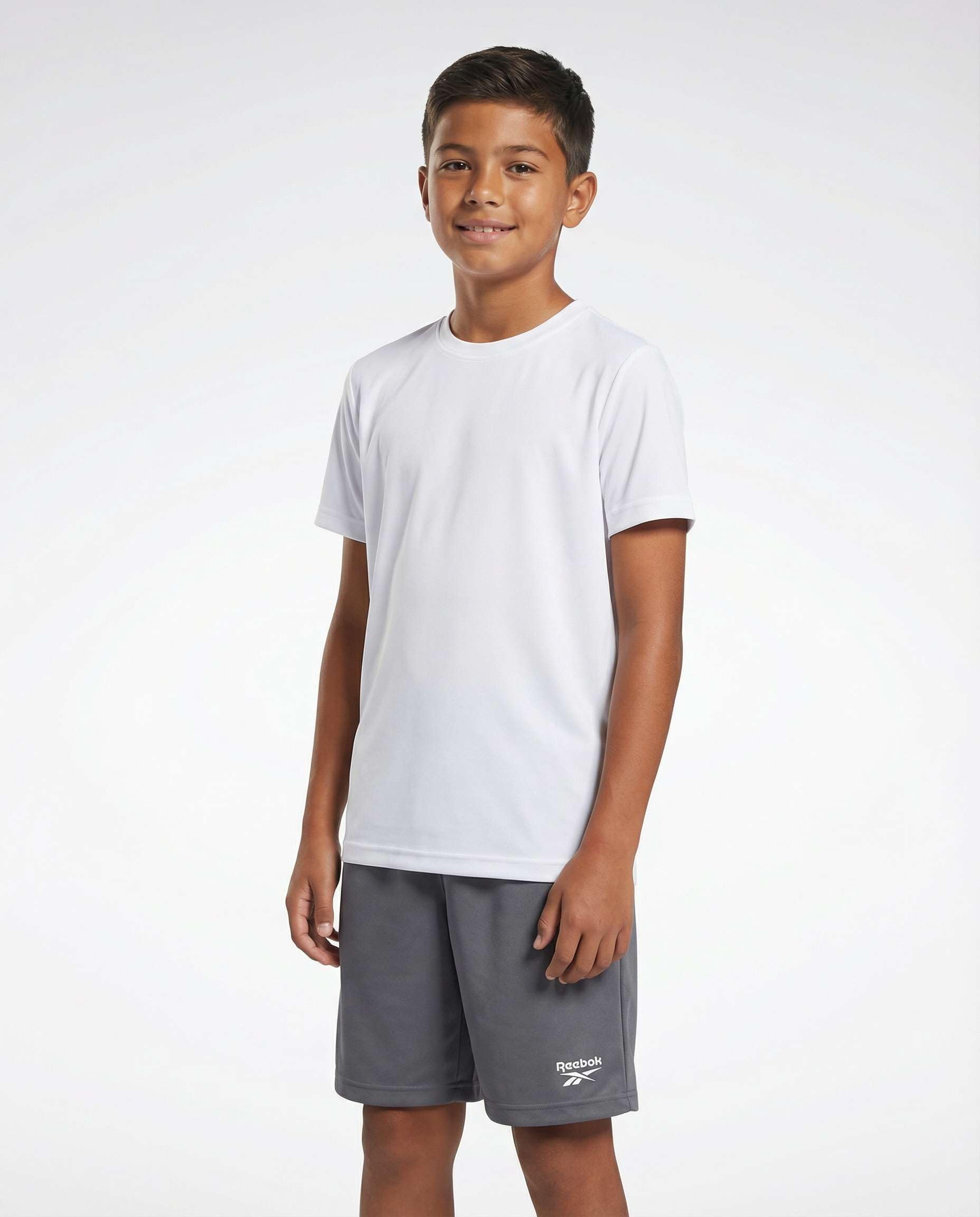 Reebok 4 Pack: Boys' Dry Fit Athletic Shorts - Kids Teens Youth Active Running Basketball Soccer Workout Short Size 6-18 - 4