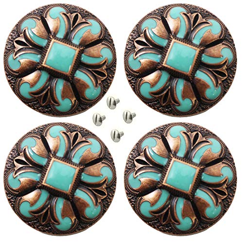 CHALLENGER Set of 4 Conchos Western Tack 1-1/4