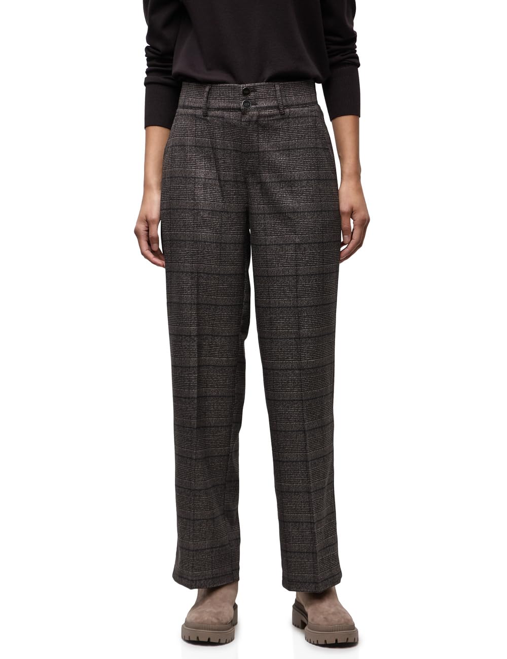 Street One Damen Karierte Straight Leg Hose 3817211