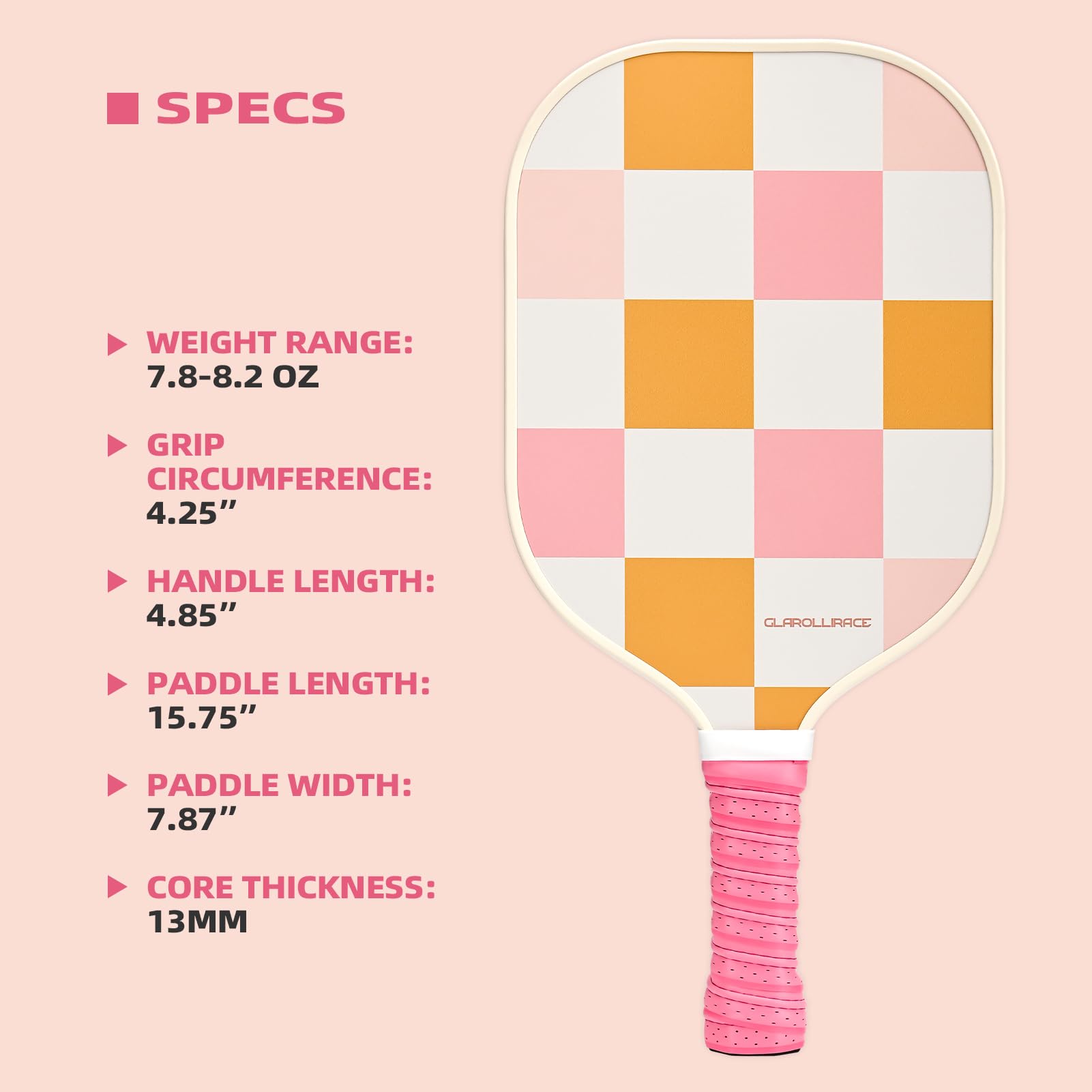 Pickleball Paddles Set of 2 | 4 Pickleball Rackets, USAPA Approved Pickleball Set, Fiberglass | Carbon Fiber Surface & 13 mm PP Honeycomb Core,4 Indoor & Outdoor Pickle Balls
