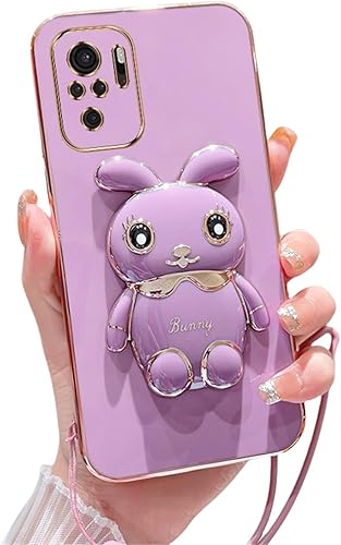 Funda compatible con Redmi Note 10 4G Funda de teléfono TPU Silicona Soporte galvanizado Suave Durable Caída Protección a prueba de golpes Funda