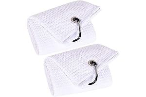 Premium 16" x 24" Tri-Fold White Golf Towels for Men