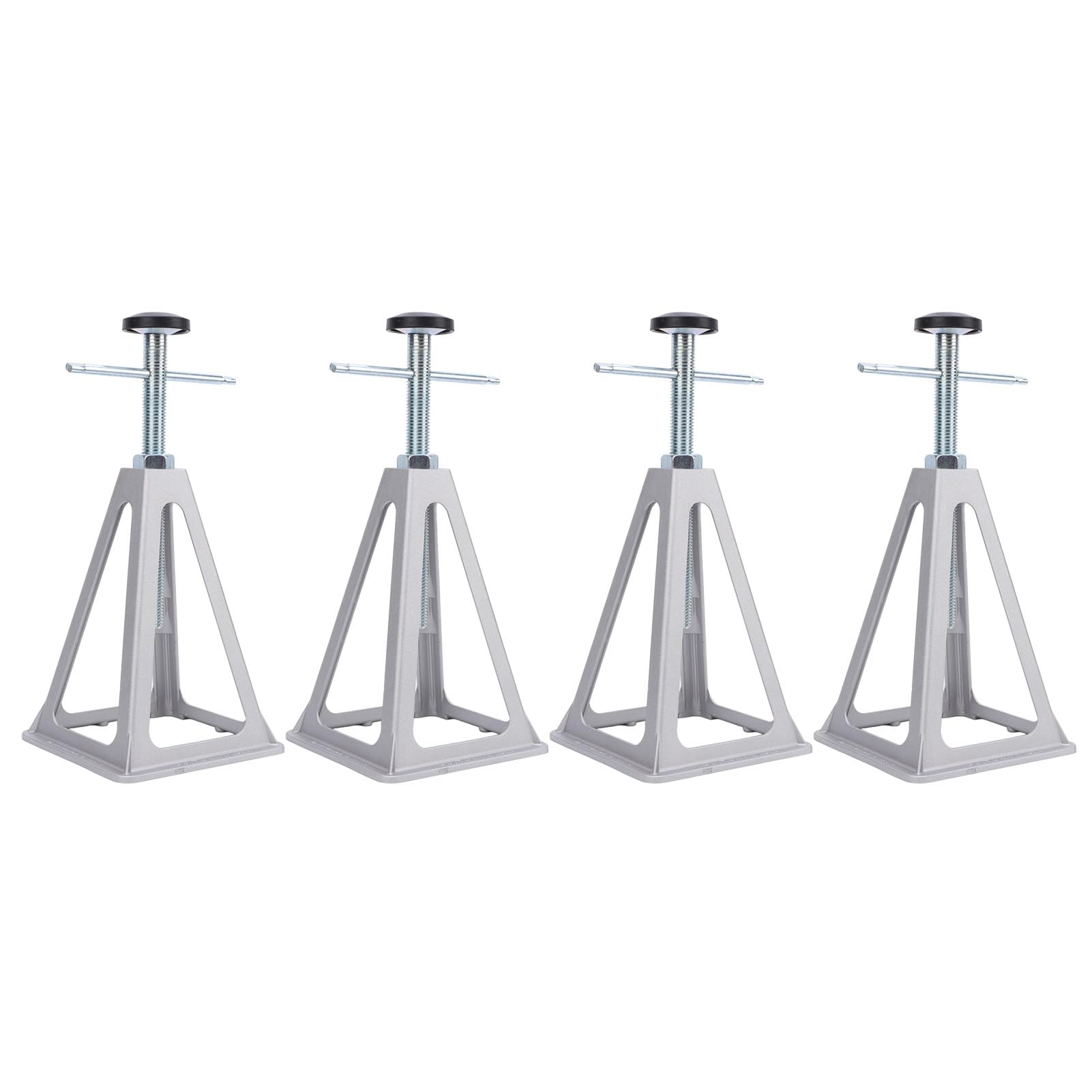 Gatos Estabilizadores Ajustables para Vehículos Recreativos, 4 Piezas de Soportes de Aluminio, Gatos de Tornillo de Nivelación de Carga de 2,7 T para Remolques de Viaje,