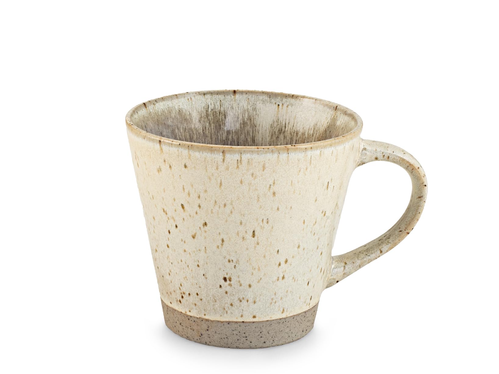 H&H Set of 6 Laos Porcelain Mugs 450cc – Assorted Colours Beige and Sand – Minimal Design – Ideal for Coffee, Milk, Tea and Hot Drinks – Also Suitable for Catering