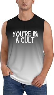 Men's Tank Top You're in A Cult Sleeveless Muscle T Shirts Gym Workout