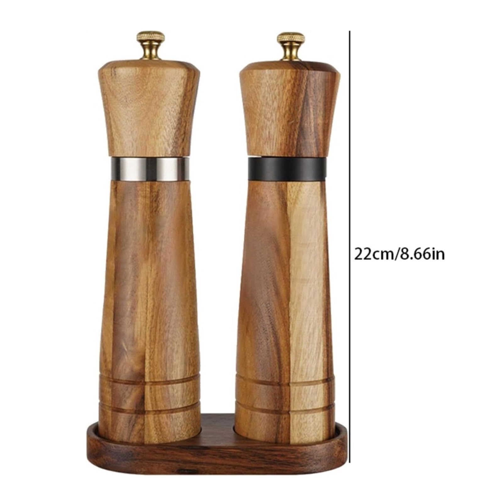 Młynek Do Przypraw Pieprzu Drewniany Zestaw Do Mielenia Soli I Pieprzu Shaker Z Łatwą Regulacją Grubości Ceramicznej Możliwością Ponownego Napełniania Do Różnych Przypraw