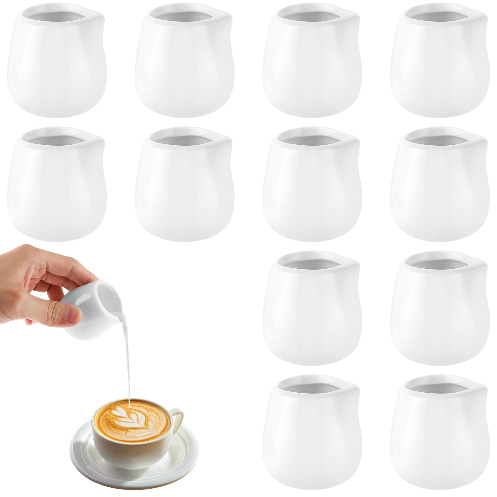 lot 12 petits pots à lait céramique 60ml