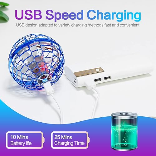 Miniatura 6 de Paquete de 2 juguetes de bola voladora mejorados 2023, bola de orbe volador, bola de boomerang flotante flotante mágica, orbe giratorio de mosca