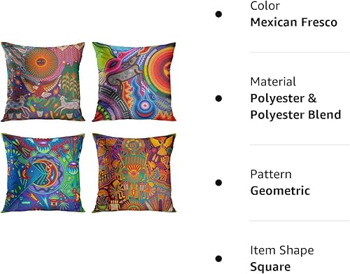 Miniatura 7 de Britimes - Juego de 4 fundas de almohada decorativas para cama, sofá, sofá, fundas de almohada, 18 x 18in, 4 unidades