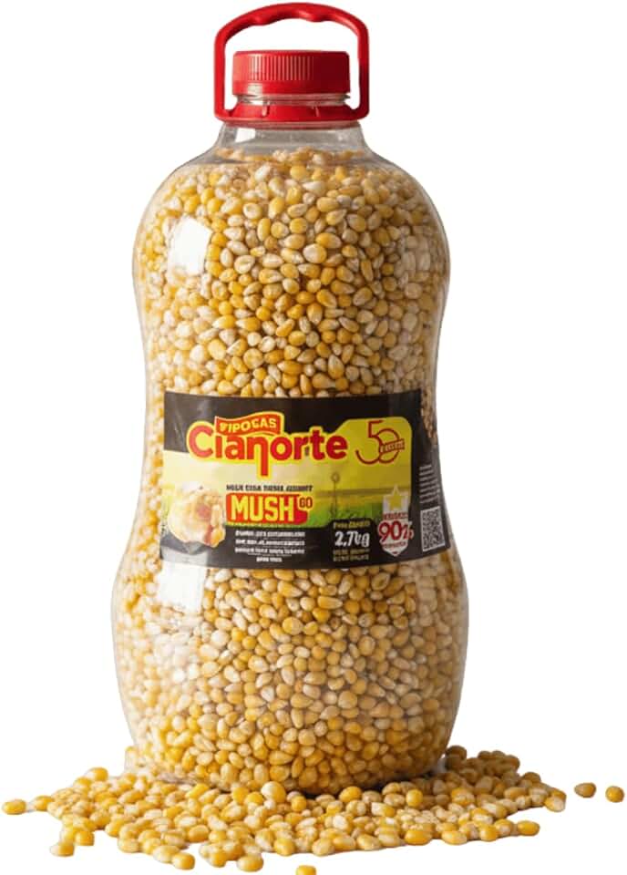 Milho para Pipoca Gourmet Mushroom 2,7 Kg Rende até 90% CiaNorte, Pipoca gourmet tipo cogumelo alto rendimento, pipoqueira elétrica mushroom Pipoca grande