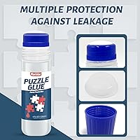 Vista 2 de Rompecabezas de pegamento transparente con aplicador adecuado para fijar y colgar rompecabezas, secado rápido, 4 onzas