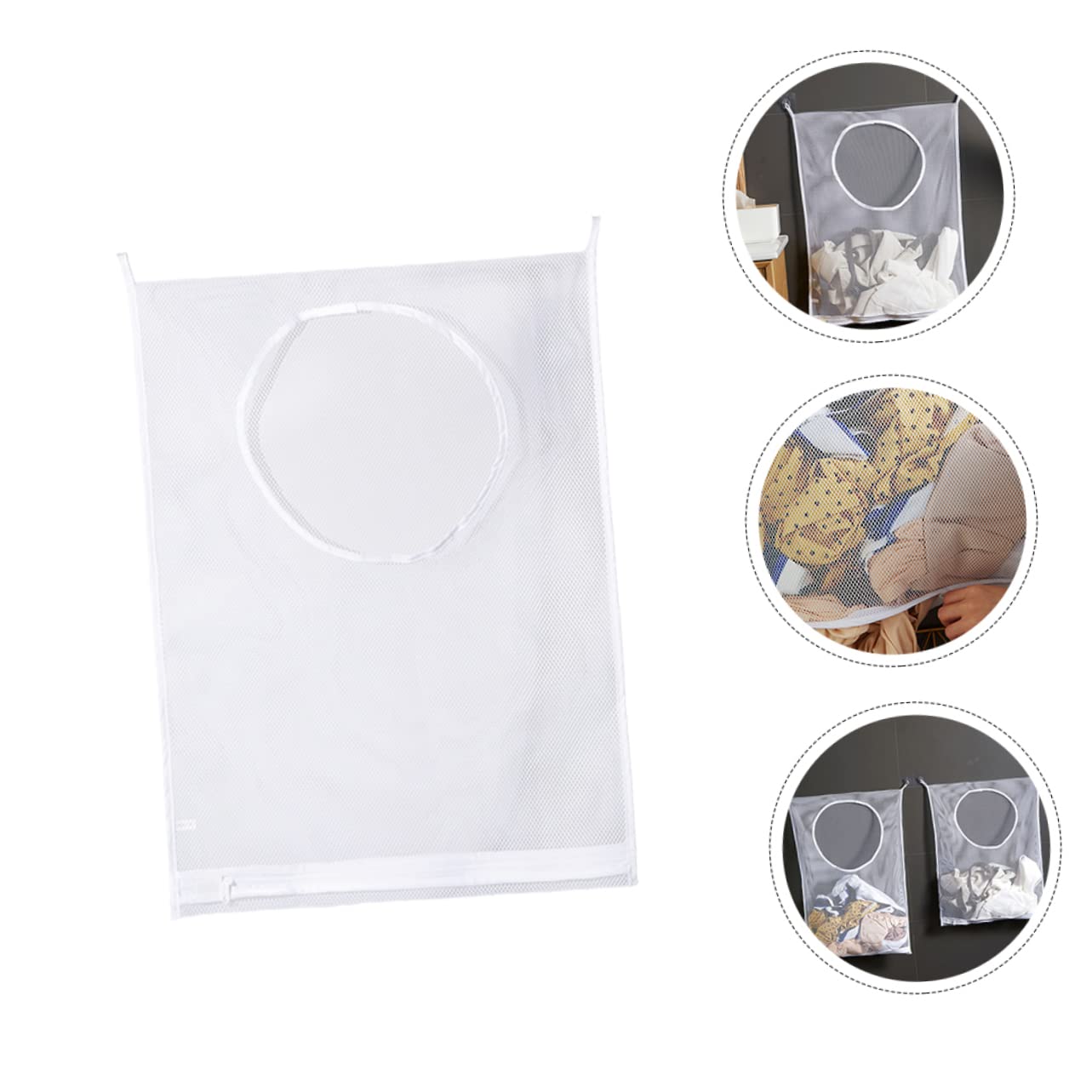 Didiseaon 4sets Borsa Porta Biancheria Rete Con Gancio Sacchetto Per Abbigliamento e Accessori Organizzatore Per Casa e Viaggi Materiale Resistente e Leggero