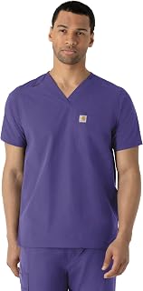 Carhartt Scrubs for Men, Force Essentials, V-Neck Shirttail Tops with 4 Pockets