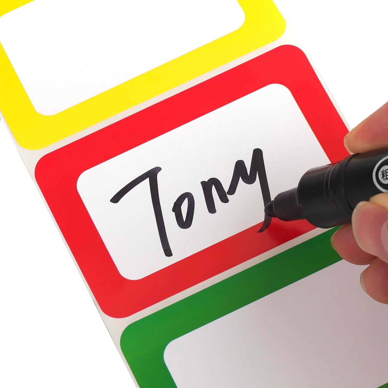 Colorful Plain Name Tag Labels 200 Stickers Name Tag Stickers 3 1/2 X 2 1/4 Name Labels for Office, Meeting, School and Home image 4