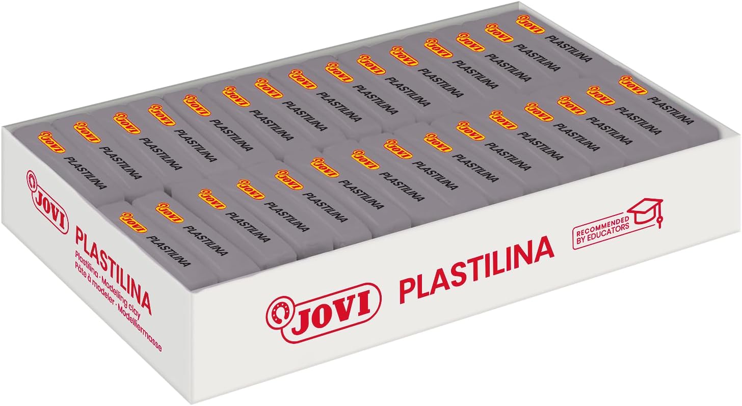 Jovi - Reusable Non-Drying Modeling Clay, 30 Plasticine Bars, 1.75 oz Each, Total of 3.3 lb (Black)