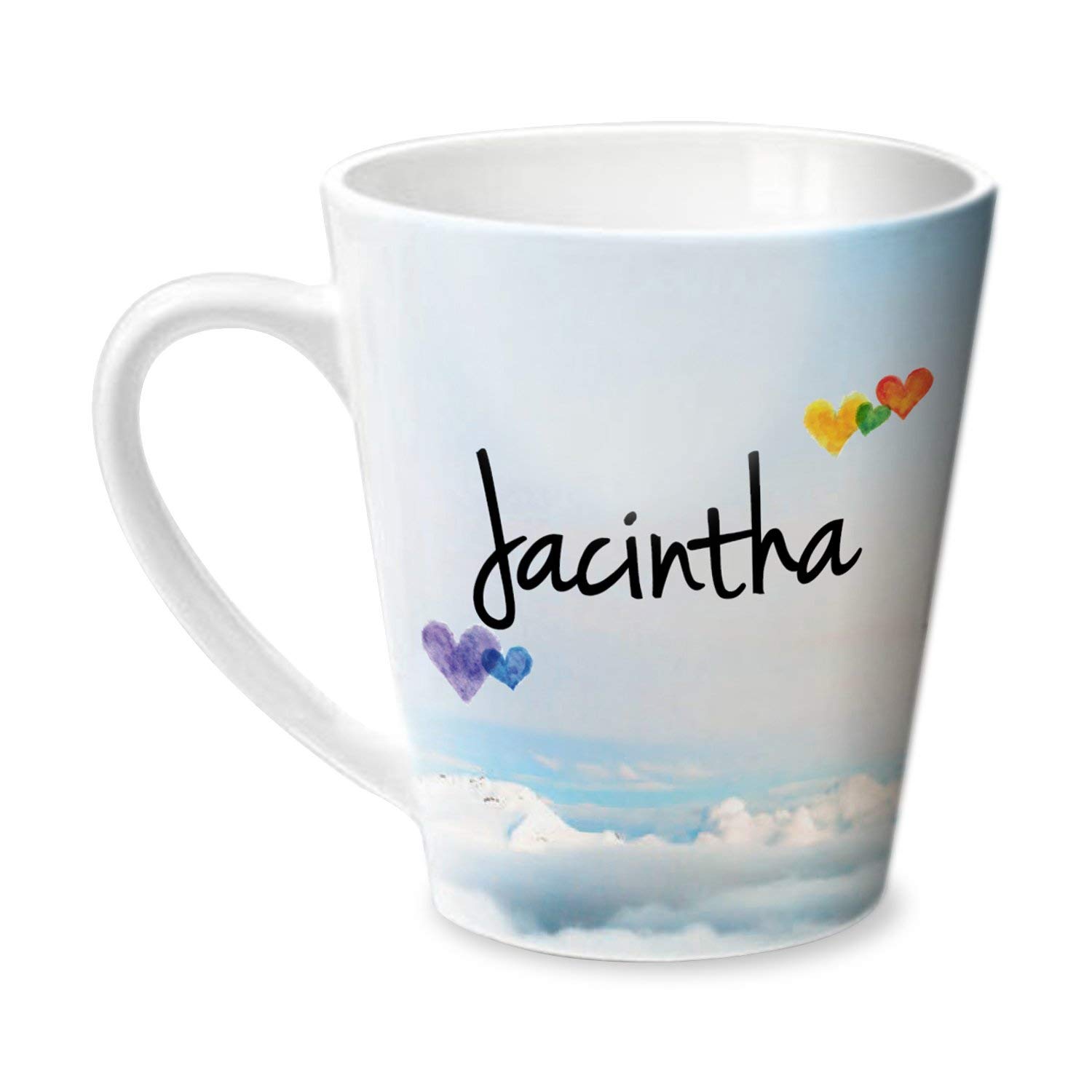 Hot Muggs Simply Love You Jacintha Conical Mug Personalised Name Ceramic, 315 ml, 1 Unit