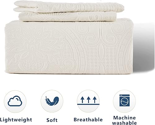 Miniatura 7 de Anluoer Juego de ropa de cama de tamaño King, colcha ligera de microfibra suave para verano, para todas las estaciones (1 edredón, 2 fundas de