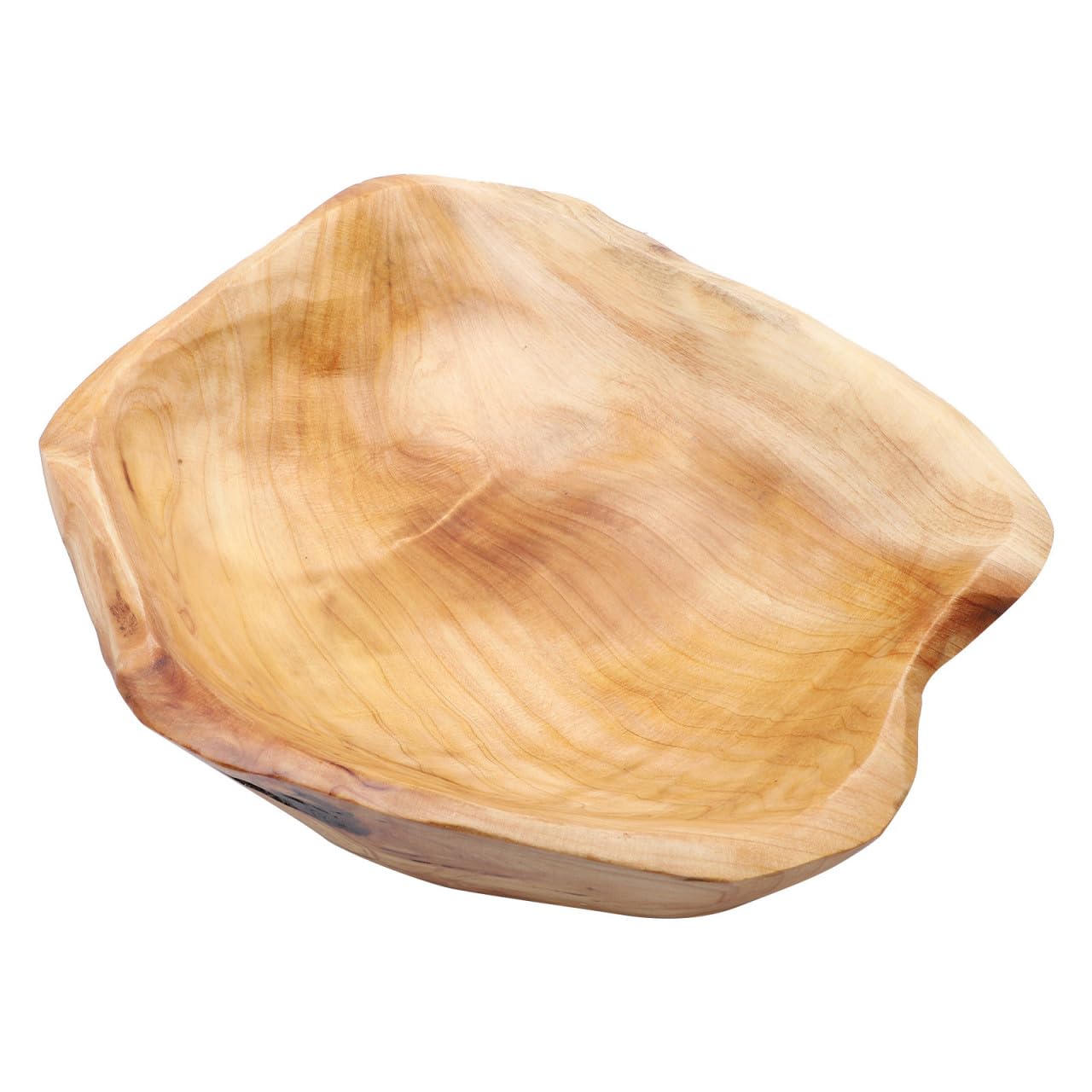 Plateau de fruits en bois décoratif forme irrégulière à nettoyer