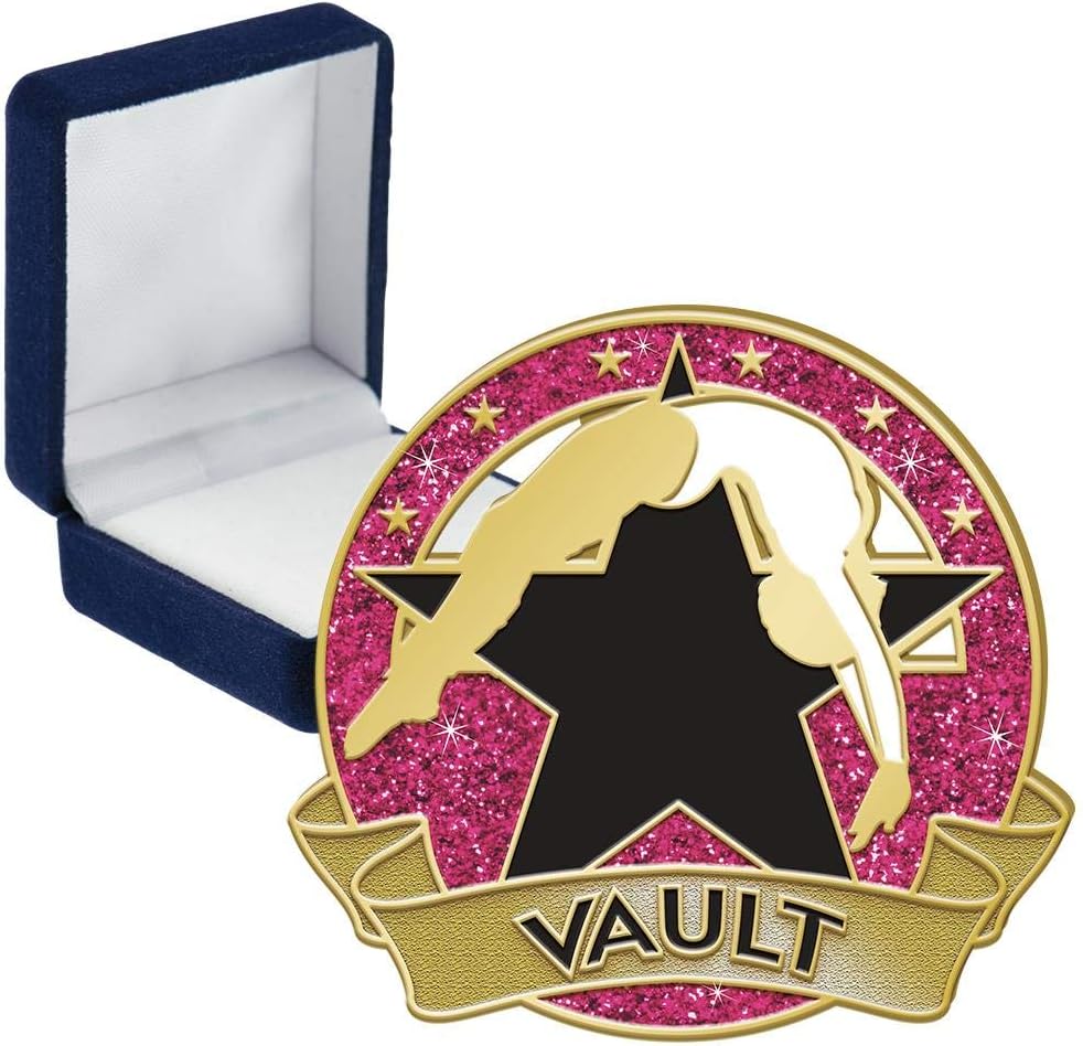 Crown Awards Gym Glitter Vault Pins, Gym Glitter Vault Pin