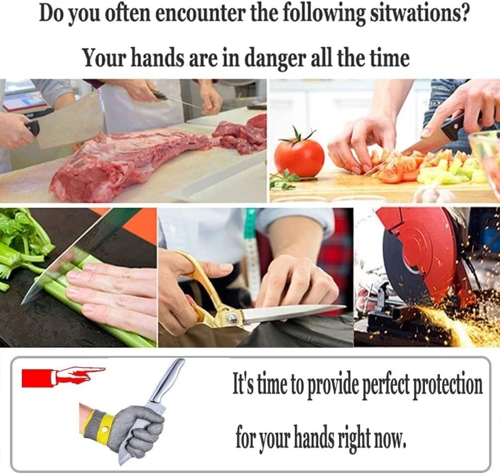 Cut Resistant Gloves Kitchen Restaurant Slaughterhouse Safety Work Anti-cut Gloves Hand Protection