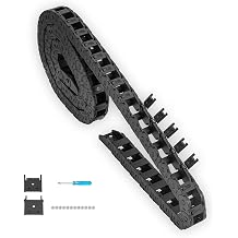 39.3" Carrier Drag Chain Cable Wire R18 10x11mm Inn H x W Plastic Black Open Type CNC Router Mill and 3D Printer Wire Carrier Cable Connectors 1 Pair of 12 Screwdrivers