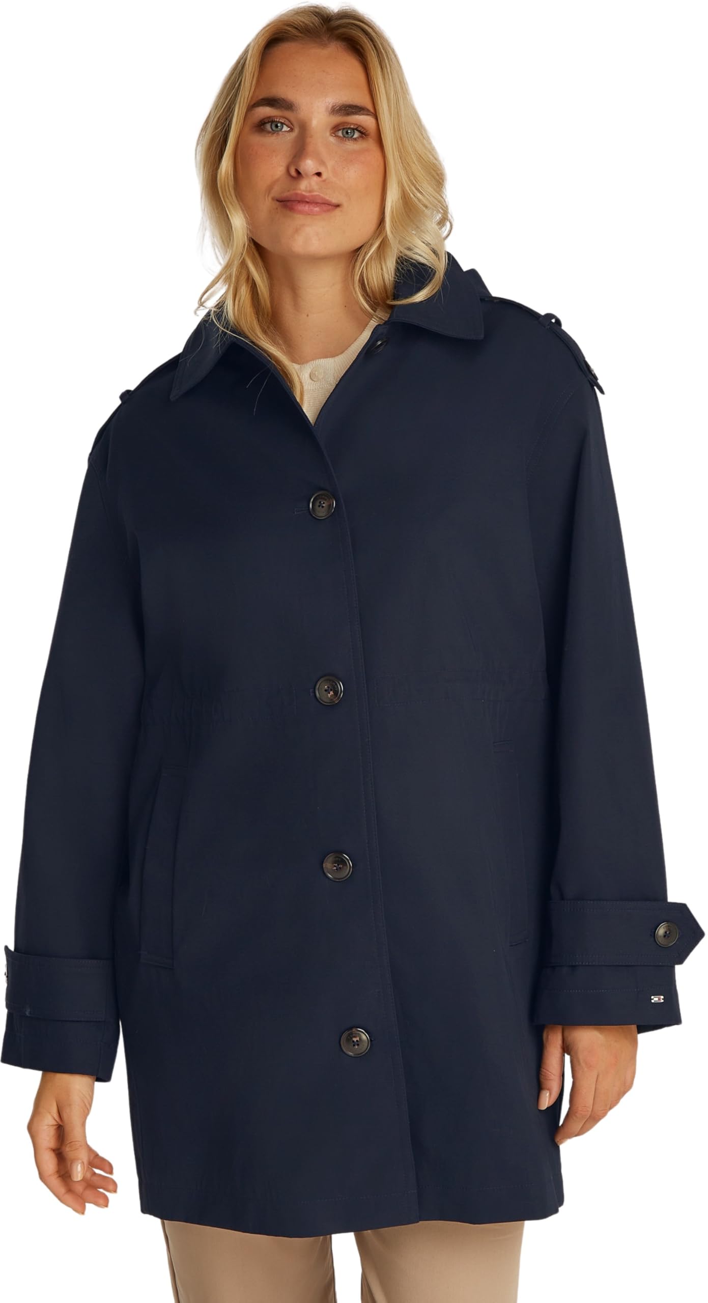 Tommy Hilfiger Parka Femme Cotton Hood Trench-Coat