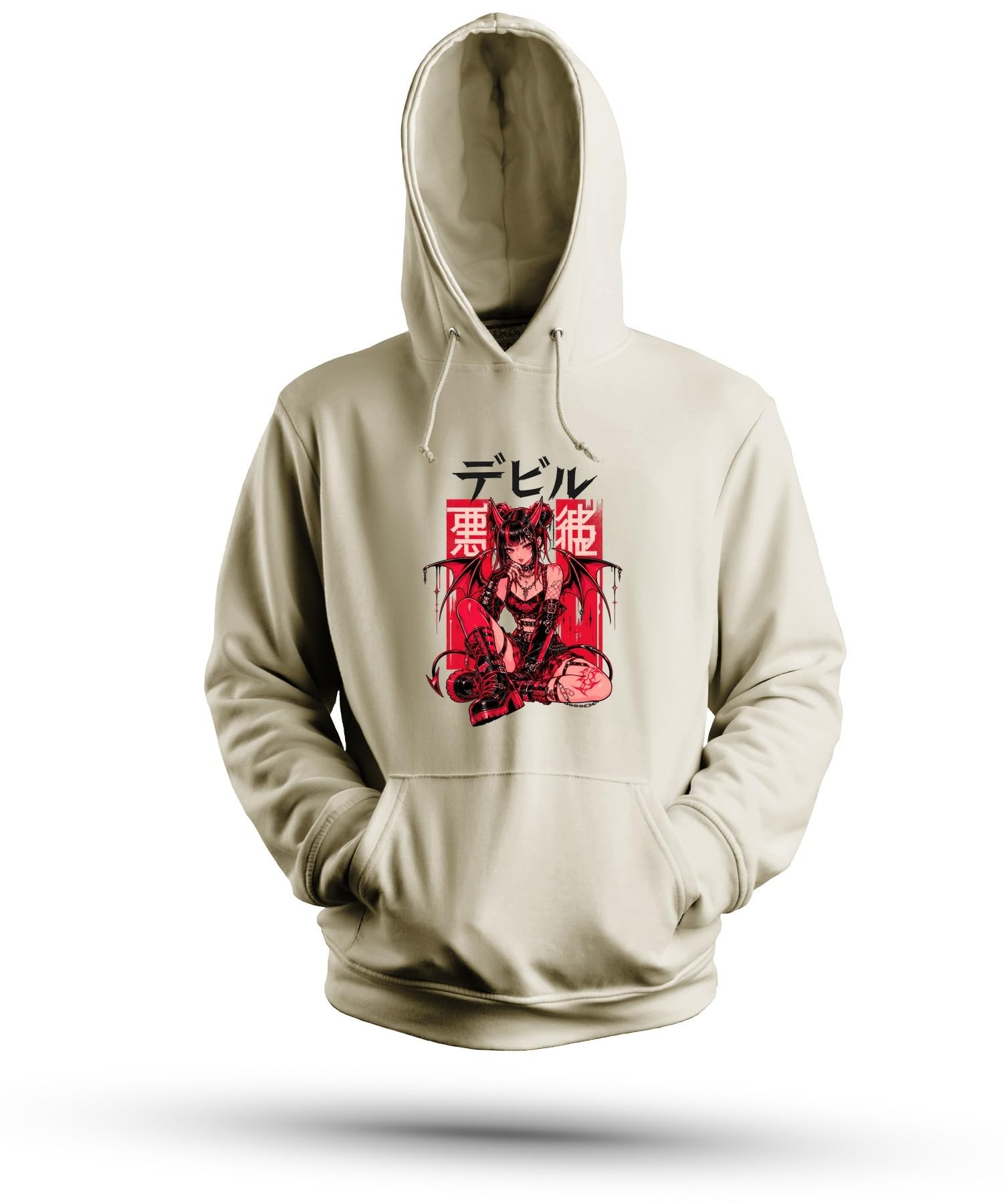 Anime Diabeł Dziewczęca gotycka bluza z kapturem Punk