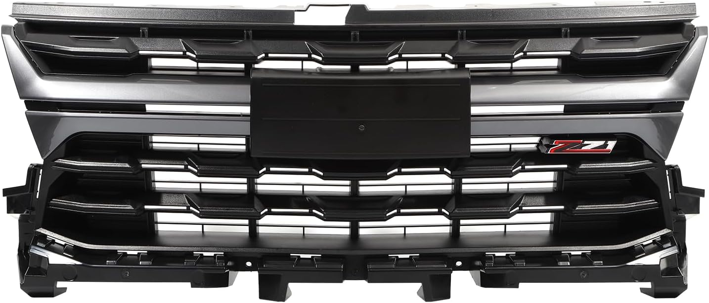 ZXMOTO Fit For Chevrolet Colorado 2021-2022 Front Bumper Grille Assembly,Grey,Replaces OE 84896827, 84896828