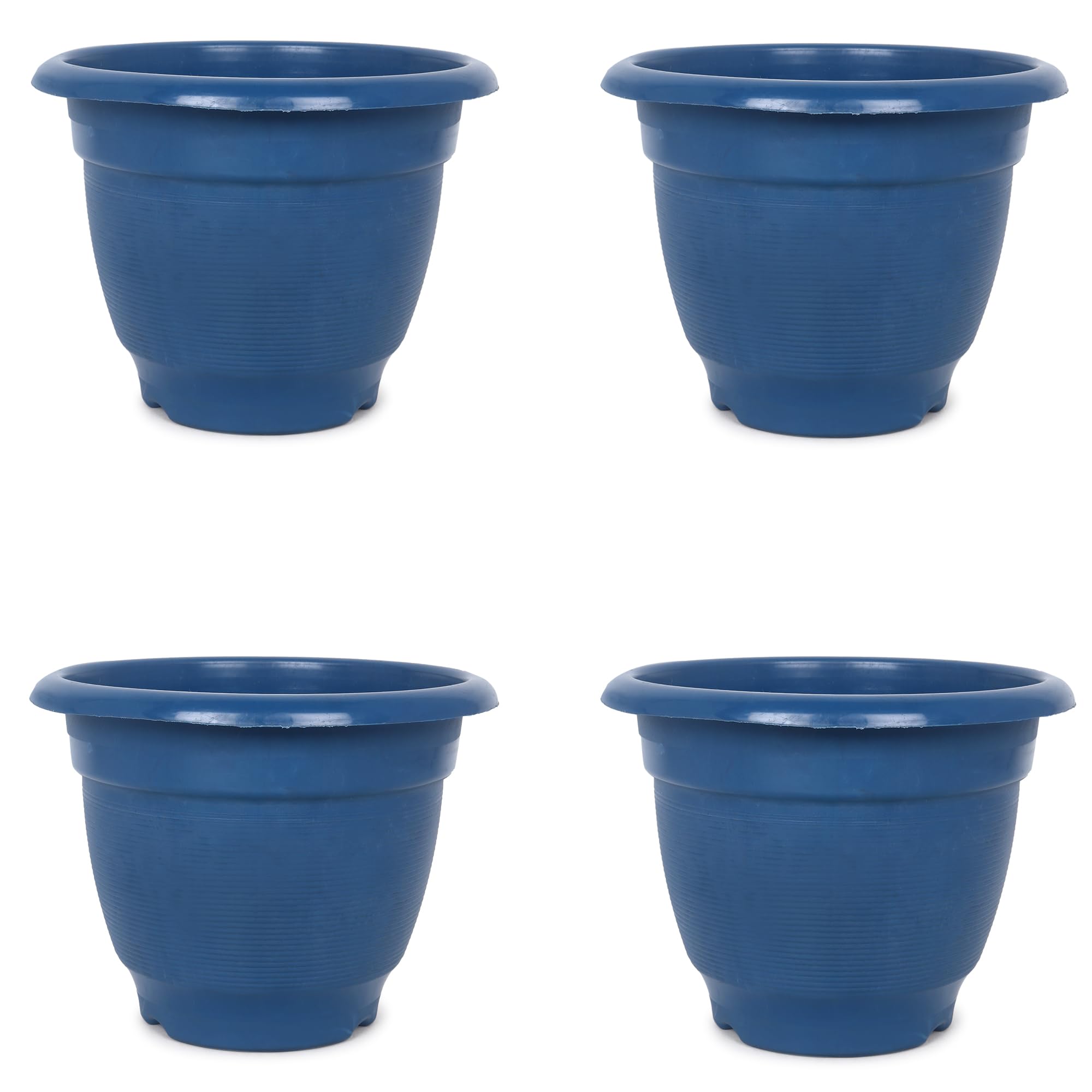 JOREN Heavy Plastic Flower Pot/Gamla/Planter/Pot Plastic Vase, Unbrekable Hard Plasic, Pot for Indoor Outdoor Usag Navy Blue Pack of 4 10inch (B0BNNJ88QL) Amazon Price History, Amazon Price Tracker