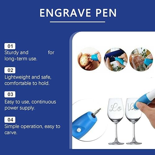 Miniatura 4 de Mini bolígrafo de grabado eléctrico, bolígrafo de grabado inalámbrico alimentado por batería para artistas y bricolaje, mini grabador eléctrico,